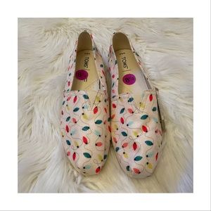 TOMS Belmont Natural Tree Lights Print Shoes - NWT - Size 8.5